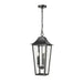 Z-Lite Gannon Outdoor Pendant Black 3 Light 5008CHB-BK | theLightShop