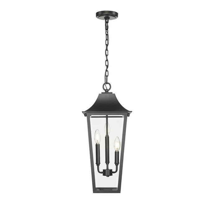Z-Lite Gannon Outdoor Pendant Black 3 Light 5008CHB-BK | theLightShop