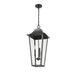 Z-Lite Gannon Outdoor Pendant Black 3 Light 5008CHXL-BK | theLightShop