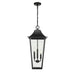 Z-Lite Gannon Outdoor Pendant Black 3 Light 5008CHXL-BK | theLightShop