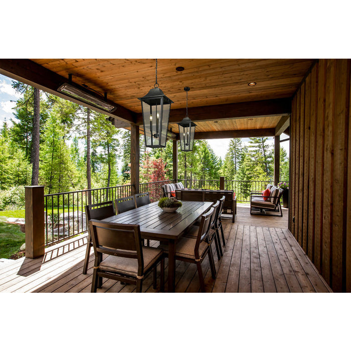 Z-Lite Gannon Outdoor Pendant Black 3 Light 5008CHXL-BK | theLightShop