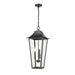 Z-Lite Gannon Outdoor Pendant Black 3 Light 5008CHXL-BK | theLightShop
