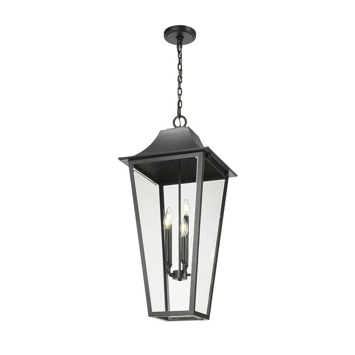 Z-Lite Gannon Outdoor Pendant Black 5 Light 5008CHXXL-BK | theLightShop