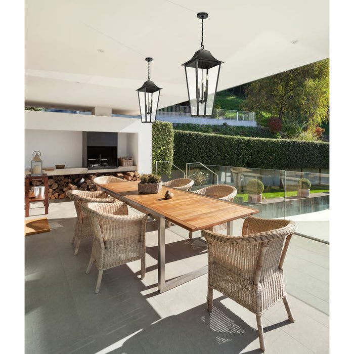 Z-Lite Gannon Outdoor Pendant Black 5 Light 5008CHXXL-BK | theLightShop