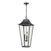 Z-Lite Gannon Outdoor Pendant Black 5 Light 5008CHXXL-BK | theLightShop