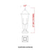 Z-Lite Gannon Outdoor Pier Mounted Fixture Black 3 Light 5008PHBS-SQPM-BK | theLightShop