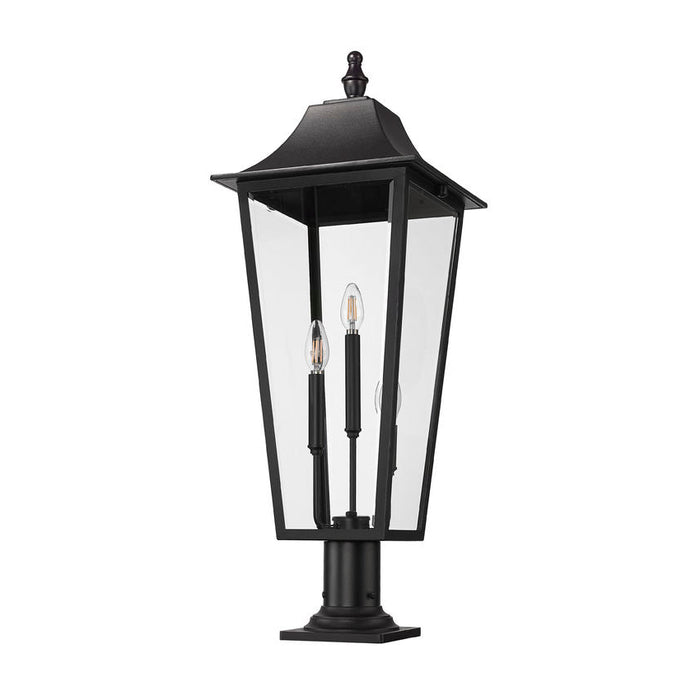 Z-Lite Gannon Outdoor Pier Mounted Fixture Black 3 Light 5008PHXLR-533PM-BK | theLightShop