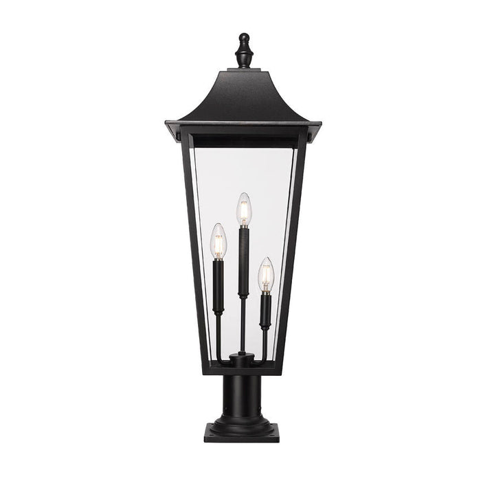 Z-Lite Gannon Outdoor Pier Mounted Fixture Black 3 Light 5008PHXLR-533PM-BK | theLightShop
