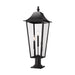 Z-Lite Gannon Outdoor Pier Mounted Fixture Black 3 Light 5008PHXLR-533PM-BK | theLightShop