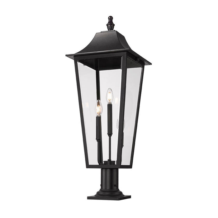 Z-Lite Gannon Outdoor Pier Mounted Fixture Black 3 Light 5008PHXLR-533PM-BK | theLightShop