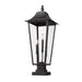 Z-Lite Gannon Outdoor Pier Mounted Fixture Black 3 Light 5008PHXLS-SQPM-BK | theLightShop