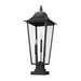 Z-Lite Gannon Outdoor Pier Mounted Fixture Black 3 Light 5008PHXLS-SQPM-BK | theLightShop