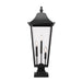 Z-Lite Gannon Outdoor Pier Mounted Fixture Black 3 Light 5008PHXLS-SQPM-BK | theLightShop