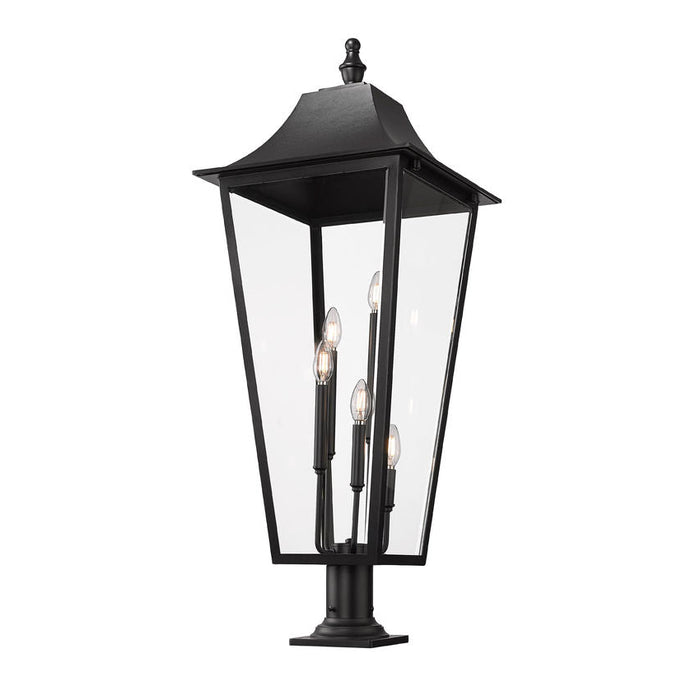 Z-Lite Gannon Outdoor Pier Mounted Fixture Black 5 Light 5008PHXXLR-533PM-BK | theLightShop