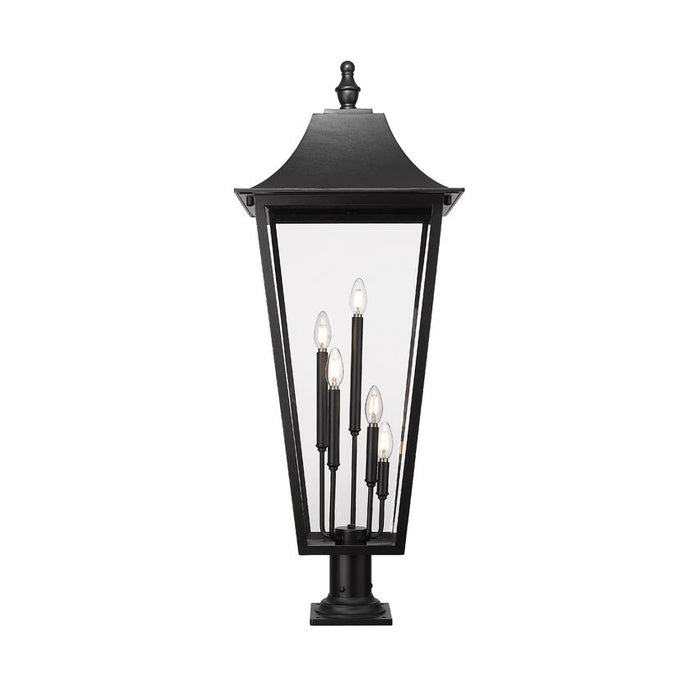 Z-Lite Gannon Outdoor Pier Mounted Fixture Black 5 Light 5008PHXXLR-533PM-BK | theLightShop