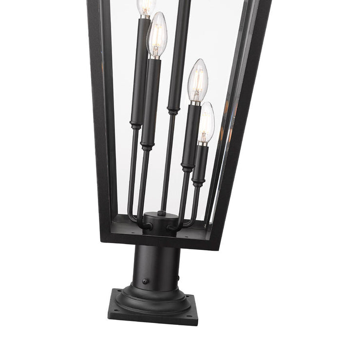 Z-Lite Gannon Outdoor Pier Mounted Fixture Black 5 Light 5008PHXXLR-533PM-BK | theLightShop