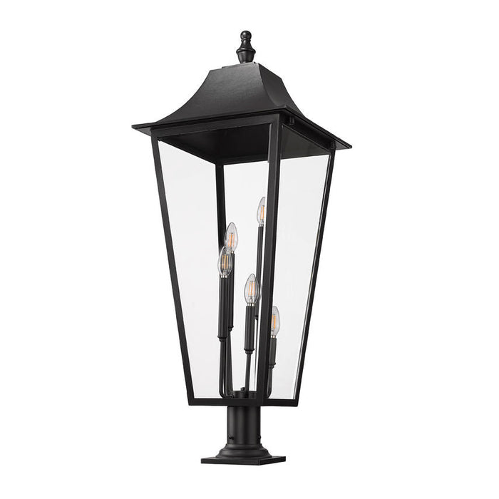 Z-Lite Gannon Outdoor Pier Mounted Fixture Black 5 Light 5008PHXXLR-533PM-BK | theLightShop