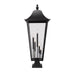 Z-Lite Gannon Outdoor Pier Mounted Fixture Black 5 Light 5008PHXXLS-SQPM-BK | theLightShop