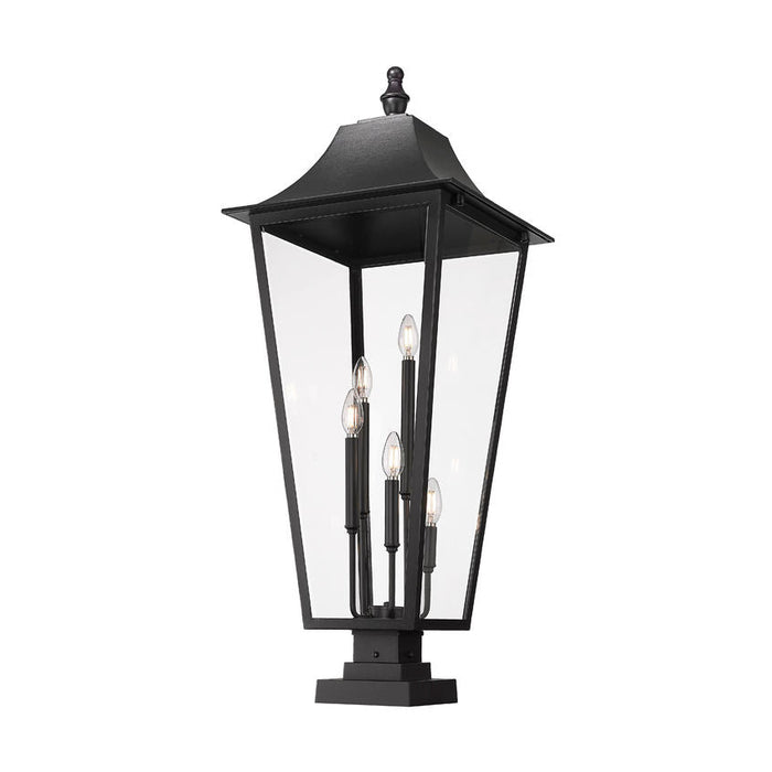 Z-Lite Gannon Outdoor Pier Mounted Fixture Black 5 Light 5008PHXXLS-SQPM-BK | theLightShop