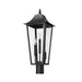 Z-Lite Gannon Outdoor Post Mount Fixture Black 3 Light 5008PHBR-BK | theLightShop