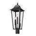 Z-Lite Gannon Outdoor Post Mount Fixture Black 3 Light 5008PHBR-BK | theLightShop