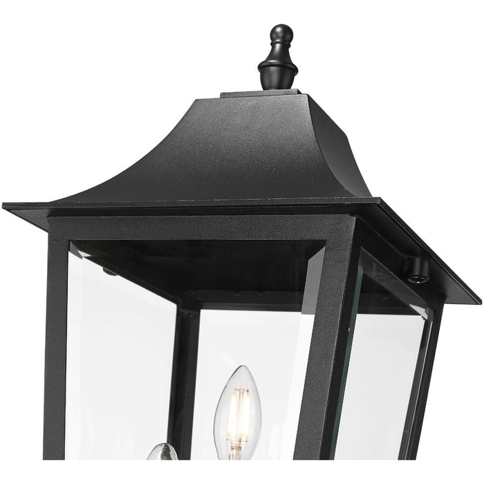 Z-Lite Gannon Outdoor Post Mount Fixture Black 3 Light 5008PHBR-BK | theLightShop