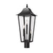 Z-Lite Gannon Outdoor Post Mount Fixture Black 3 Light 5008PHBR-BK | theLightShop
