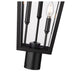 Z-Lite Gannon Outdoor Post Mount Fixture Black 3 Light 5008PHXLR-BK | theLightShop
