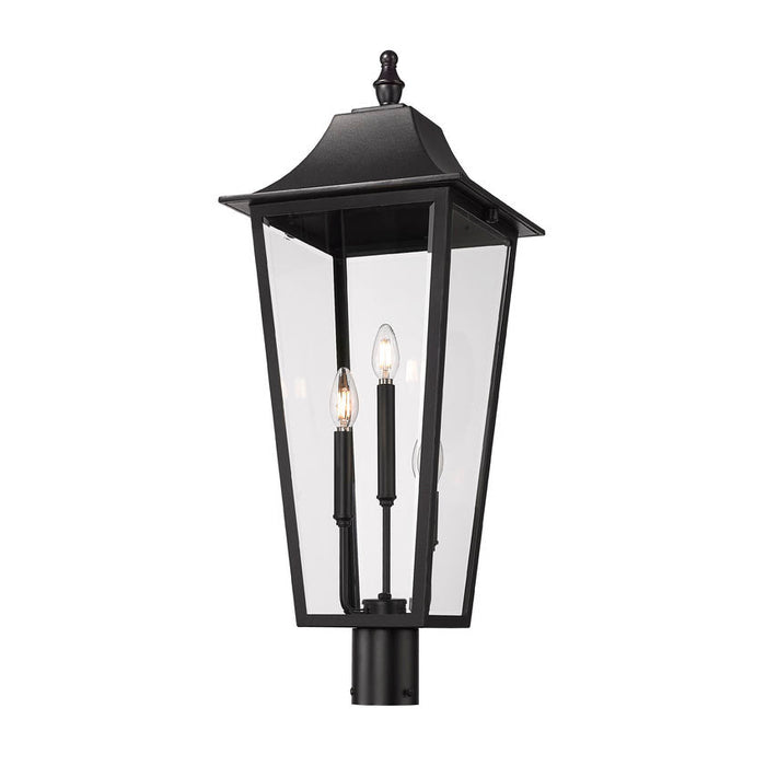 Z-Lite Gannon Outdoor Post Mount Fixture Black 3 Light 5008PHXLR-BK | theLightShop