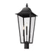 Z-Lite Gannon Outdoor Post Mount Fixture Black 3 Light 5008PHXLR-BK | theLightShop