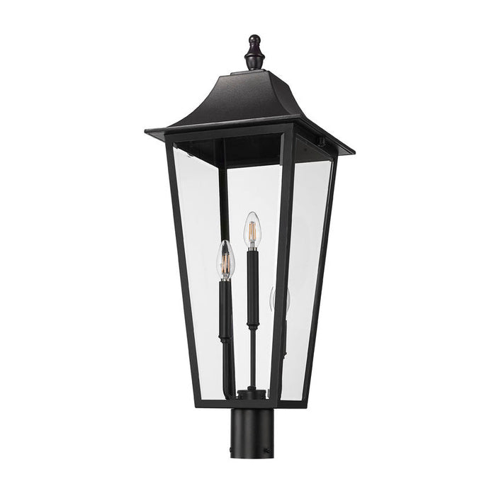 Z-Lite Gannon Outdoor Post Mount Fixture Black 3 Light 5008PHXLR-BK | theLightShop
