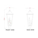 Z-Lite Gannon Outdoor Post Mount Fixture Black 3 Light 5008PHXLR-BK | theLightShop