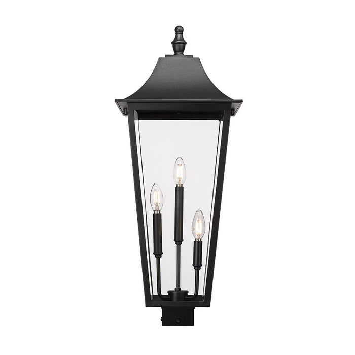 Z-Lite Gannon Outdoor Post Mount Fixture Black 3 Light 5008PHXLS-BK | theLightShop