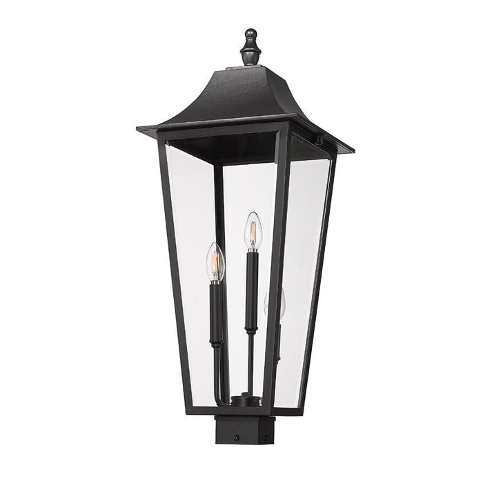 Z-Lite Gannon Outdoor Post Mount Fixture Black 3 Light 5008PHXLS-BK | theLightShop