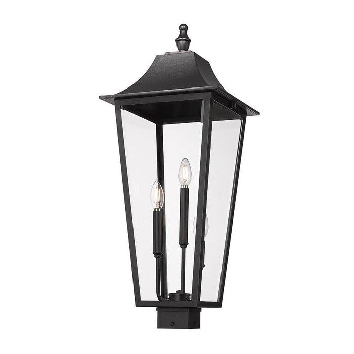 Z-Lite Gannon Outdoor Post Mount Fixture Black 3 Light 5008PHXLS-BK | theLightShop