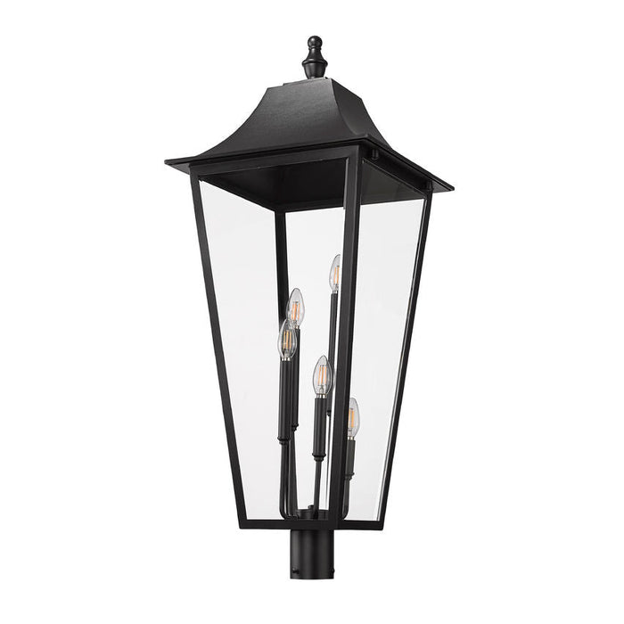 Z-Lite Gannon Outdoor Post Mount Fixture Black 5 Light 5008PHXXLR-BK | theLightShop
