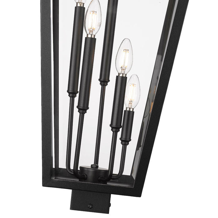 Z-Lite Gannon Outdoor Post Mount Fixture Black 5 Light 5008PHXXLS-BK | theLightShop