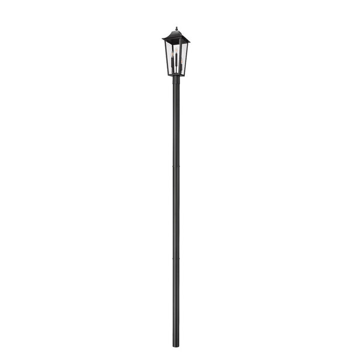 Z-Lite Gannon Outdoor Post Mounted Fixture Black 3 Light 5008PHBR-5009P120-BK | theLightShop