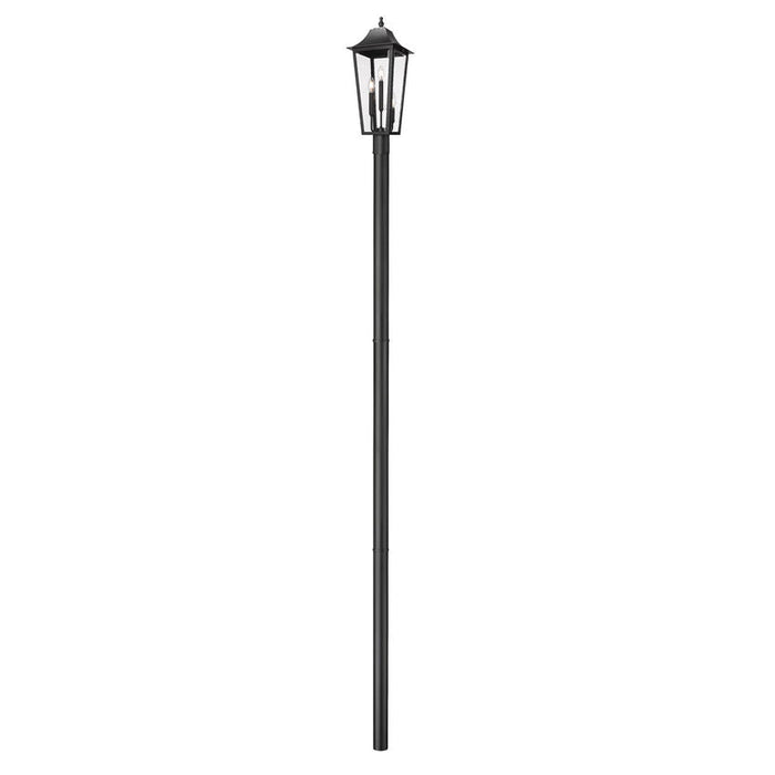 Z-Lite Gannon Outdoor Post Mounted Fixture Black 3 Light 5008PHBR-5009P120-BK | theLightShop