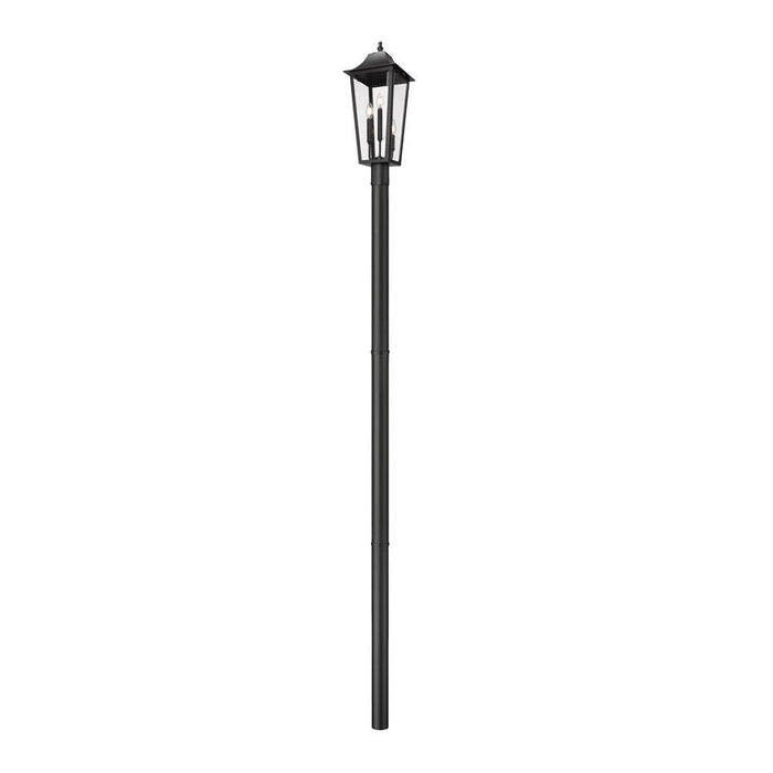 Z-Lite Gannon Outdoor Post Mounted Fixture Black 3 Light 5008PHBR-5009P96-BK | theLightShop