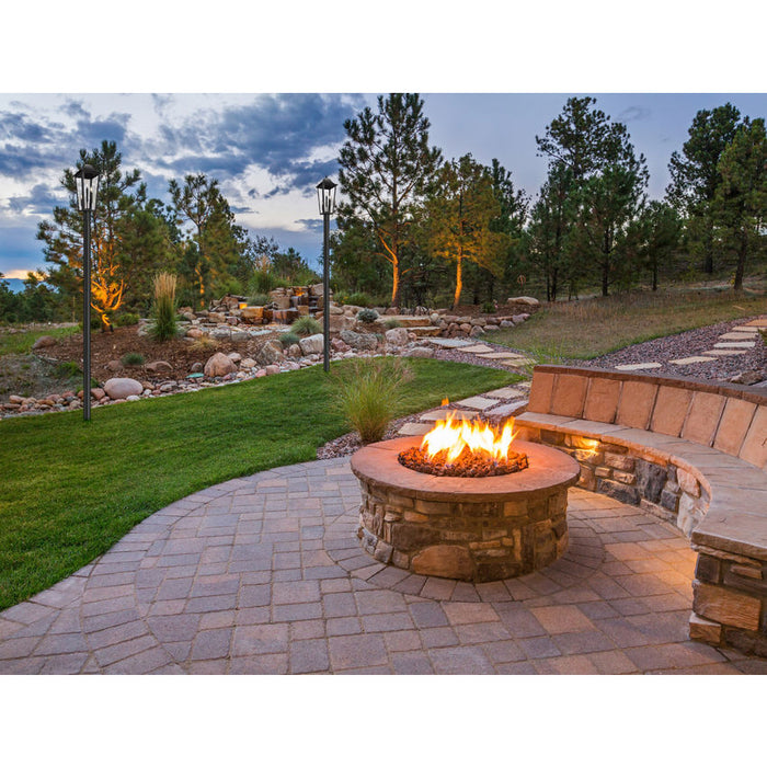 Z-Lite Gannon Outdoor Post Mounted Fixture Black 3 Light 5008PHBR-5009P96-BK | theLightShop