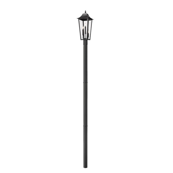 Z-Lite Gannon Outdoor Post Mounted Fixture Black 3 Light 5008PHBR-5009P96-BK | theLightShop