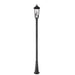 Z-Lite Gannon Outdoor Post Mounted Fixture Black 3 Light 5008PHBR-5011P-BK | theLightShop