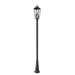 Z-Lite Gannon Outdoor Post Mounted Fixture Black 3 Light 5008PHBR-5011P-BK | theLightShop