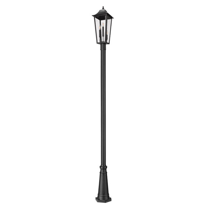 Z-Lite Gannon Outdoor Post Mounted Fixture Black 3 Light 5008PHBR-5011P-BK | theLightShop