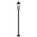 Z-Lite Gannon Outdoor Post Mounted Fixture Black 3 Light 5008PHBR-5012P-BK | theLightShop