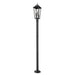 Z-Lite Gannon Outdoor Post Mounted Fixture Black 3 Light 5008PHBR-5012P-BK | theLightShop