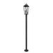 Z-Lite Gannon Outdoor Post Mounted Fixture Black 3 Light 5008PHBR-5012P-BK | theLightShop