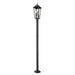 Z-Lite Gannon Outdoor Post Mounted Fixture Black 3 Light 5008PHBR-5012P-BK | theLightShop