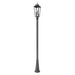 Z-Lite Gannon Outdoor Post Mounted Fixture Black 3 Light 5008PHBR-519P-BK | theLightShop